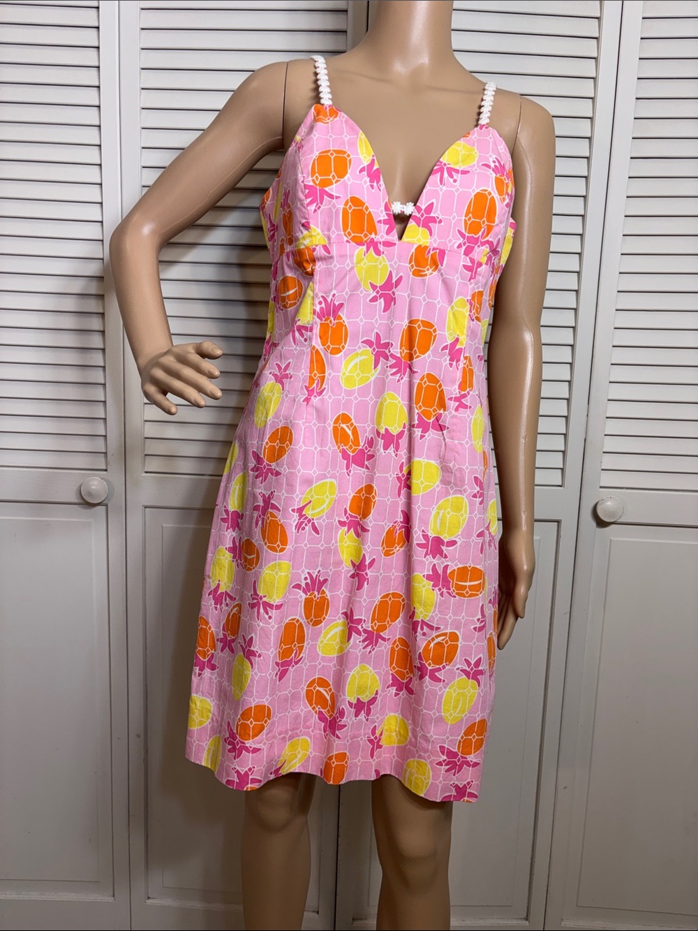 Vintage Lilly Pulitzer Pineapple Print Sundress Size 8